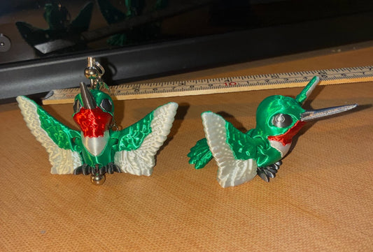 Cinderwing3D Hummingbird Stanley Cup Charm or Keychain – 3D Printed Silk PLA Hummingbird