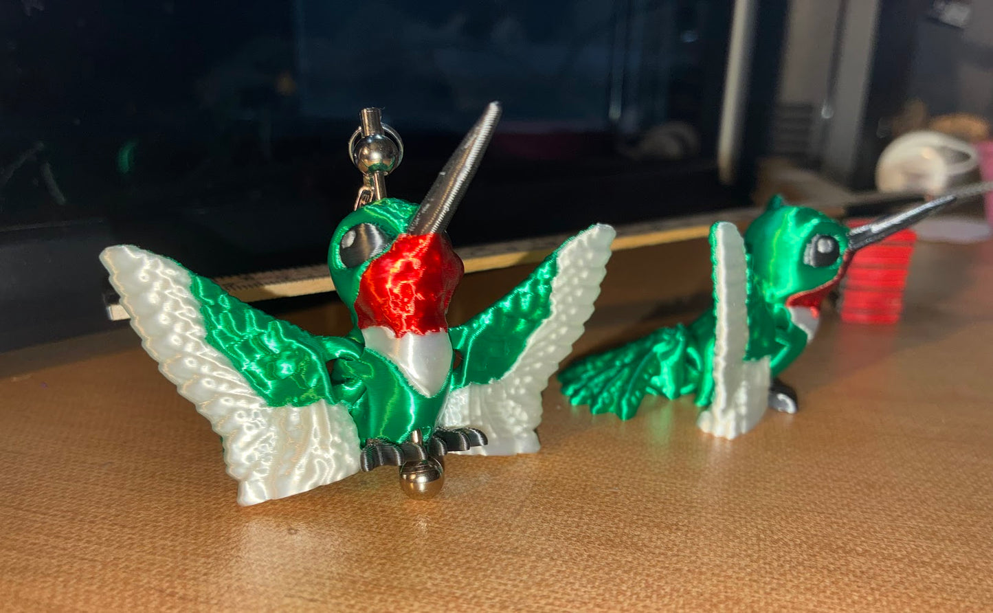 Cinderwing3D Hummingbird Stanley Cup Charm or Keychain – 3D Printed Silk PLA Hummingbird