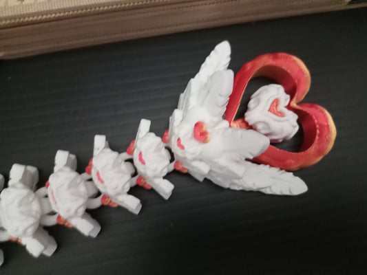 Cinderwing3D articulated large heart dragon with spinner