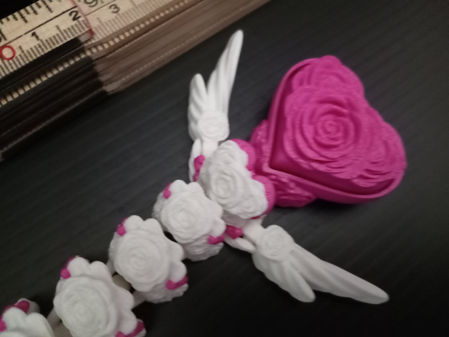 Cinderwing3D articulated rose dragon with clicker