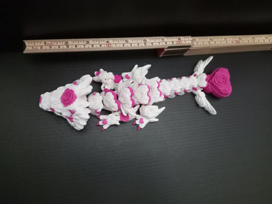 Cinderwing3D articulated rose dragon with clicker