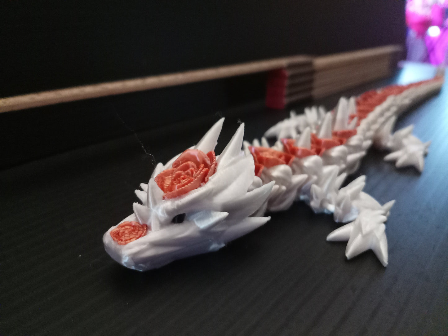 🌹🐉 Cinderwing 3D Rose Dragon – Articulated Fantasy Collectible